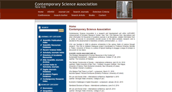 Desktop Screenshot of contemporaryscienceassociation.net
